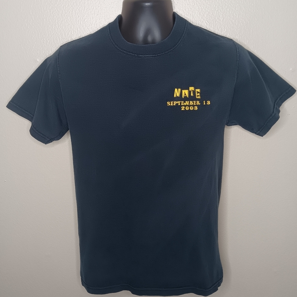 VTG Y2K Nate's Skate Shop Adult Small T-shirt Black Tee Skater FOTL 2003 - Picture 3 of 8